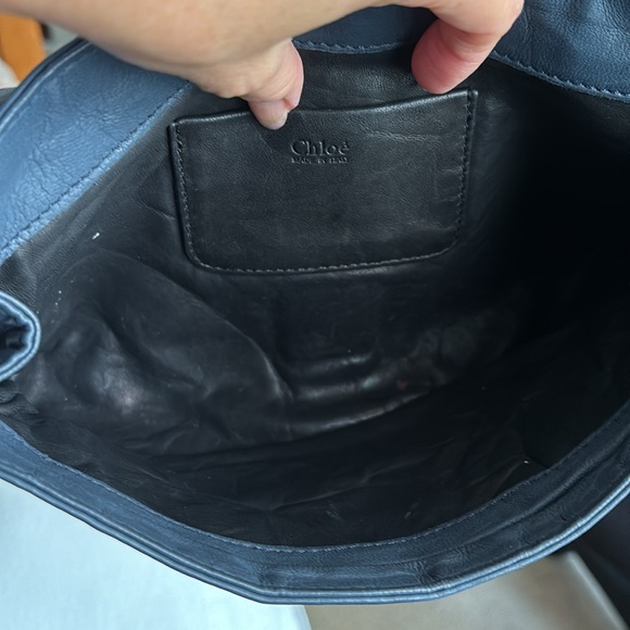 Chloe Navy Color leather clutch - Picture 3 of 7